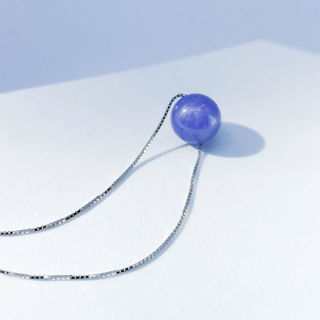 Minimalist Premium Gemstone Necklace - Sterling Silver chain