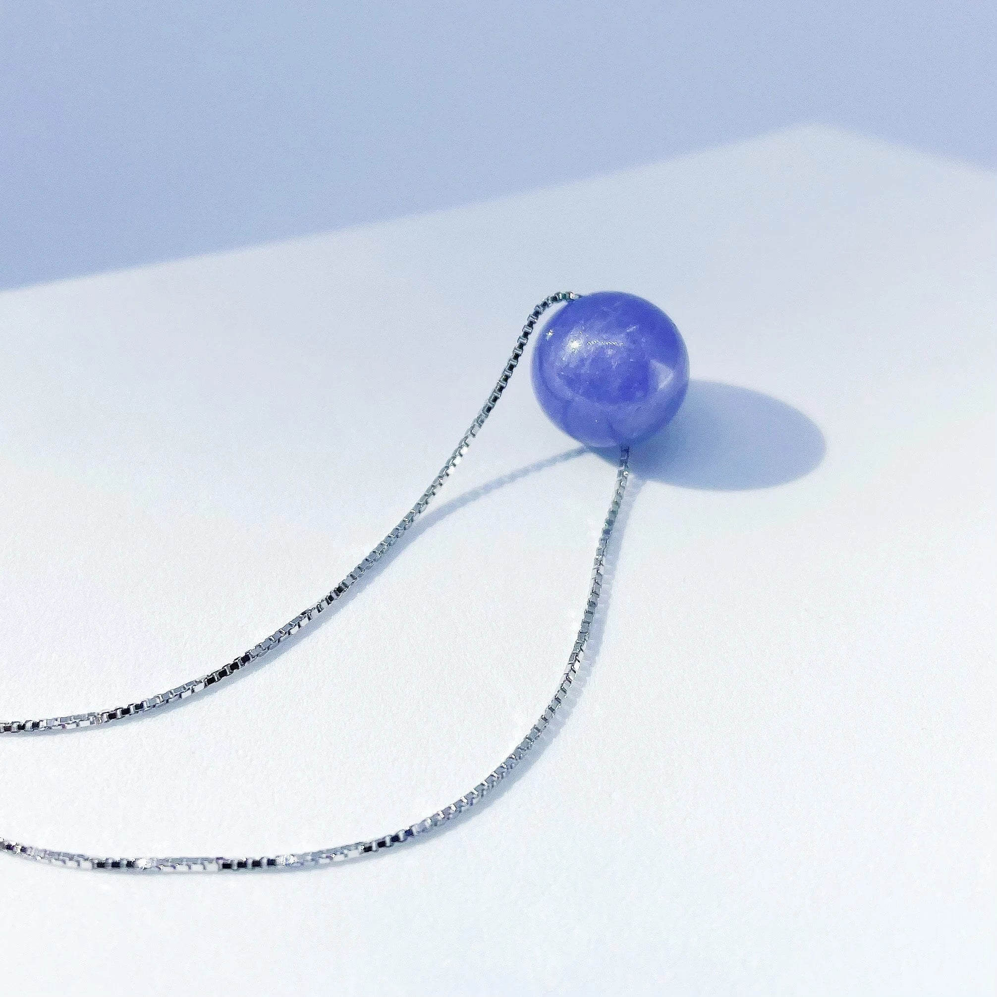 Minimalist Premium Gemstone Necklace - Sterling Silver chain