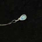 Small teardrop gemstone necklace