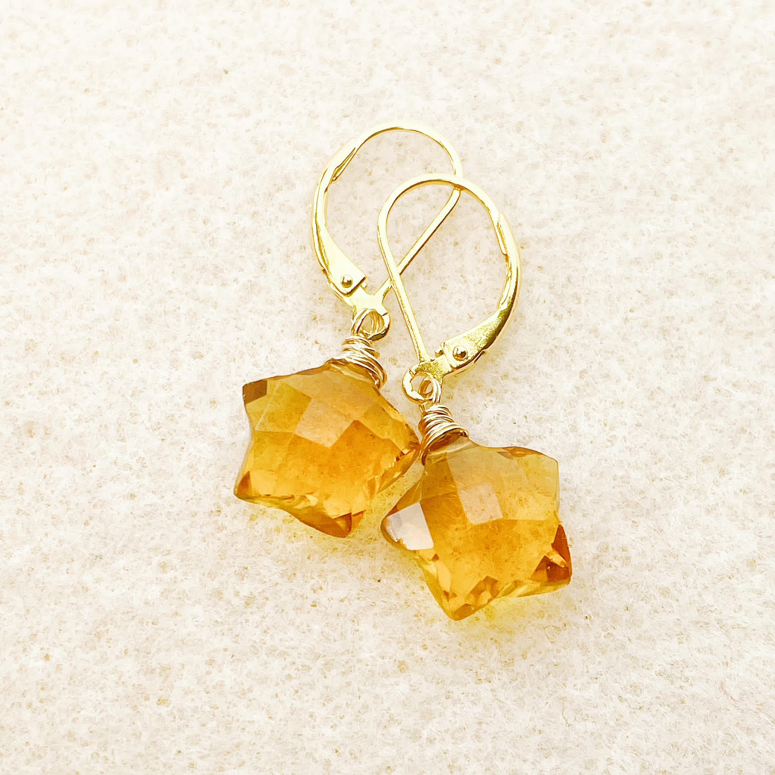 Large Hydro Quartz Sterling Silver Earrings