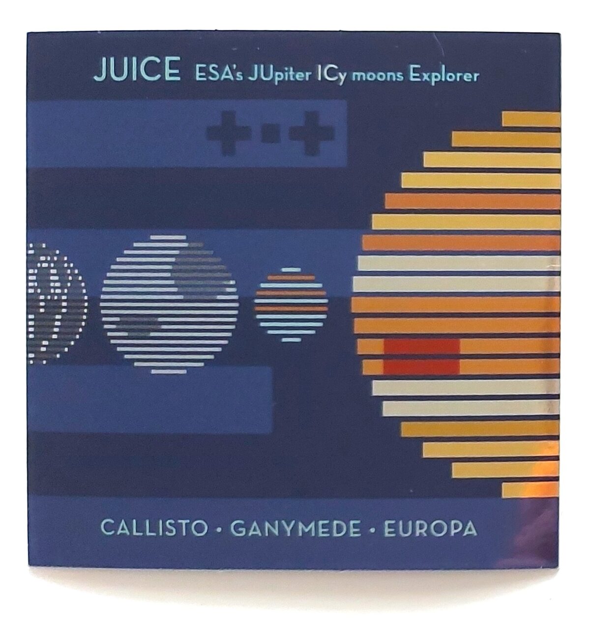 Kvadratiskt klistermärke med motiv JUICE