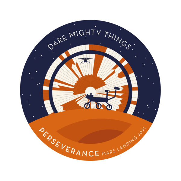 Klistermärke, Mars Perseverance Parachute, vinyl sticker