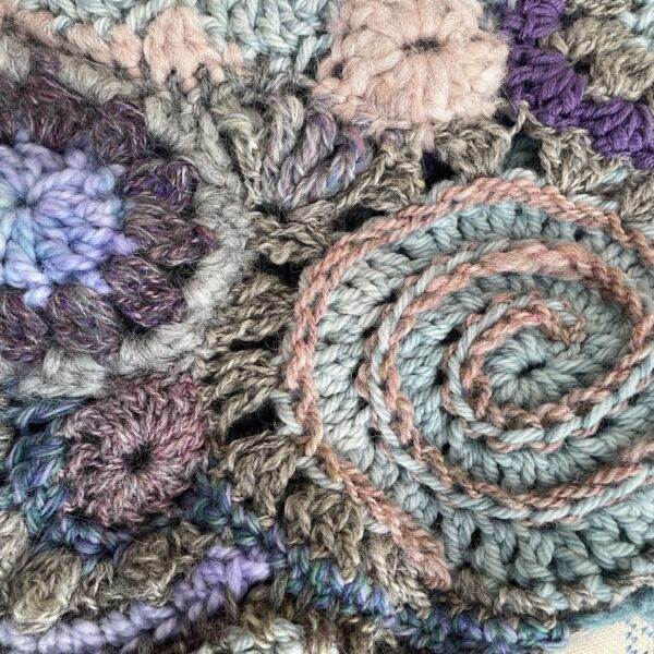 Winifred, crocheted stocking cap