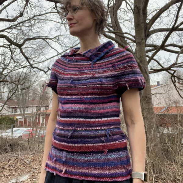 Loose Ends, handknit sweater