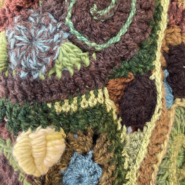 Forest Path, freeform crochet shrug