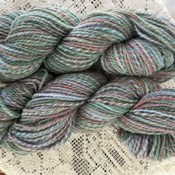 Handspun yarn from painted roving