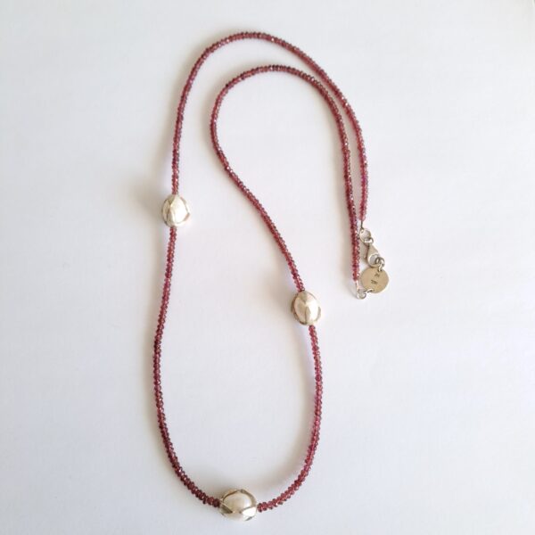 Lång Halsband Rodolit Ekollon Kollektion
